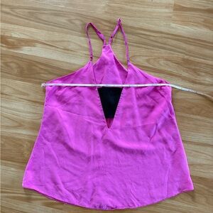 Karina Grimaldi Hot Pink Silk Tank Top Sleeveless Top - Sz M
